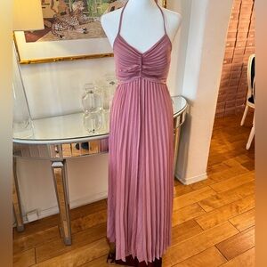 Soft Pink Express Pleated Dress. Size XS